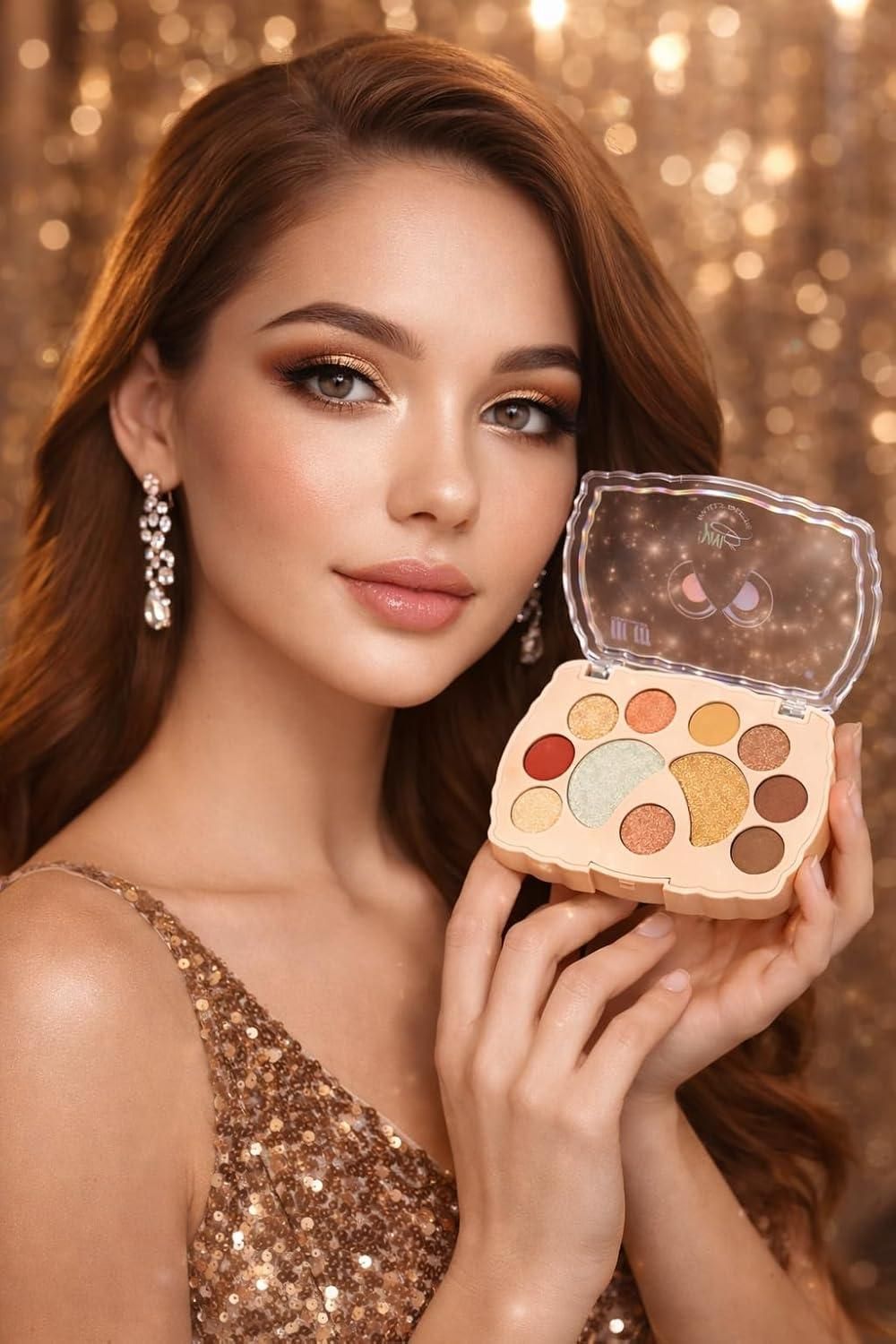 Eyeshadow Palette Shimmer & Glitter Shades �(Pack of 1)