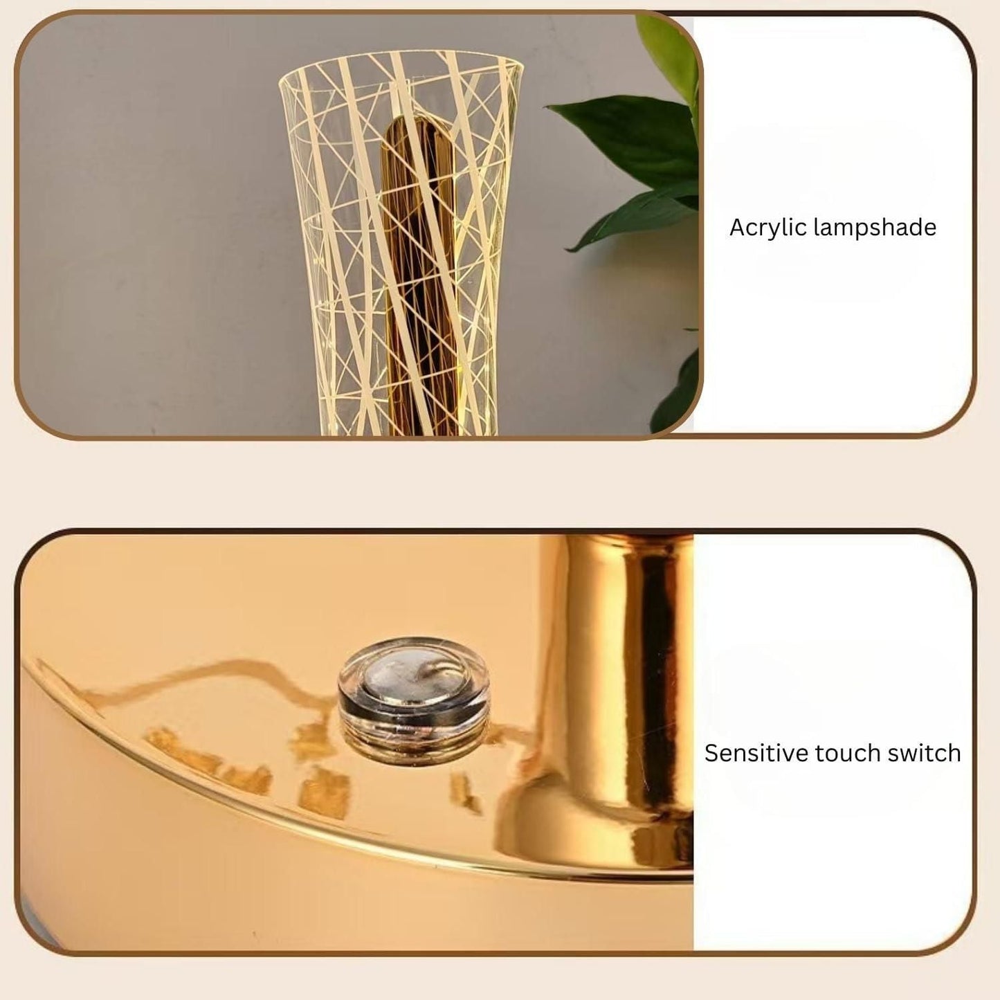 Crystal Table Lamp Ambiance 3 in 1 LED Light