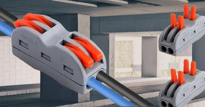 Reusable Quick Fast Electrical Wire Cable Connectors Terminal Block (Pack of 3)